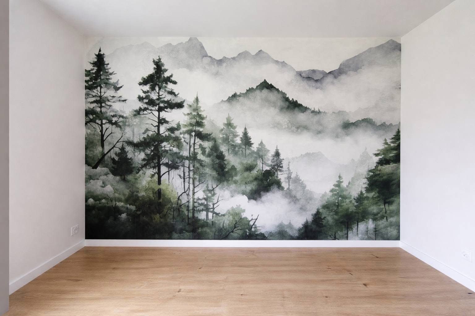 Décor mural panoramique posé par Atelier Nuance