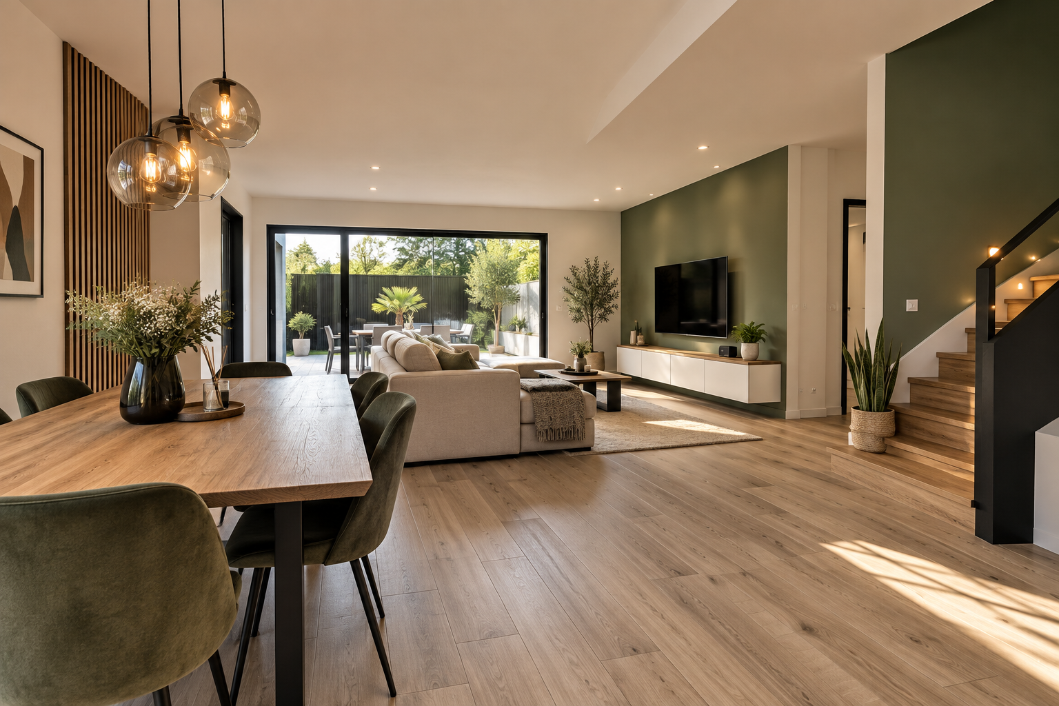 Rénovation d'un salon par Atelier Nuance